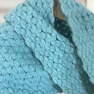 Beautiful angora scarf teal